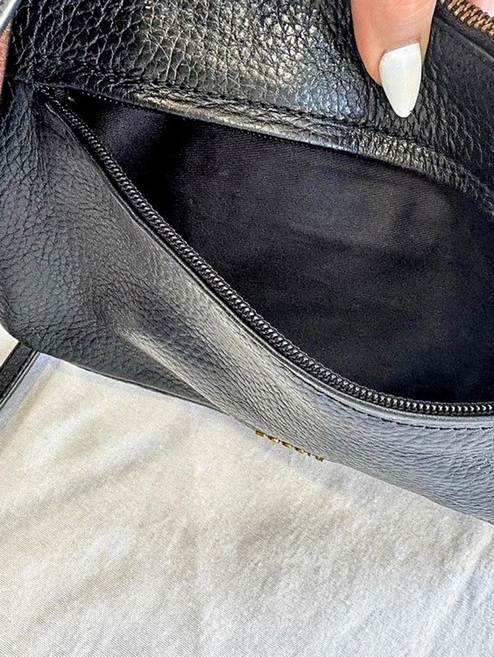 Fossil Gemma black pebbles leather Crossbody purse - Picture 6 of 12